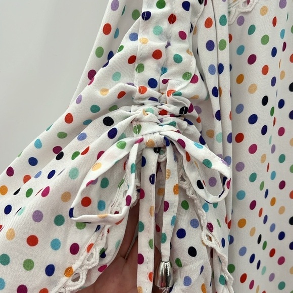 Jean Marc Philippe Polka Dot Button Front Blouse - Size XL - Picture 3 of 9